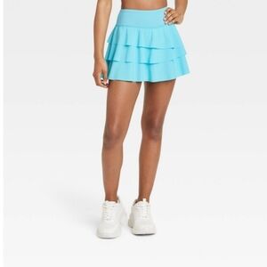 Women's High-Rise Ruffled Skort JoyLab Blue Size Large